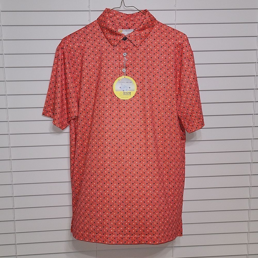 New Jack Nicklaus Eco Choice Mens All Over Print Polo Style Golf Shirt SMALL XXL